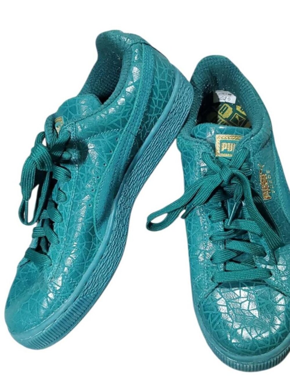 PUMA Mens Suede Crackle Lace Up Sneakers Shoes